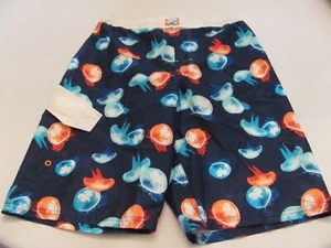 PRE-OWNED BOY'S SIZE XL (14-16) OP JELLYFISH PATTERN SWIM TRUNKS - Picture 1 of 5