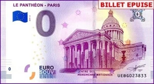 UEBG / LE PANTHEON - PARIS / BILLET 0 € / NULL EURO-SCHEIN / 0 € 2019-2 - Picture 1 of 1