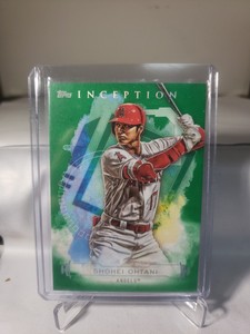 2019 TOPPS INCEPTION GREEN PARALLEL SHOHEI OHTANI NO. 50 *L. A. ANGELS*