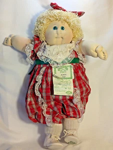 Christmas Plaid Limited Edition Girl Cabbage Patch Soft Sculpture Doll Xavier 89 - Bild 1 von 19
