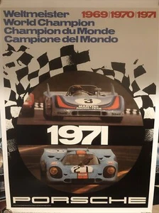 AWESOME Porsche poster 69/70/72 Weltmeister world champ - Picture 1 of 3