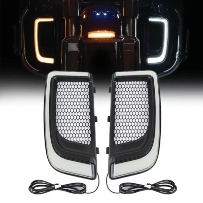 Eagle Lights Lower Fairing Grill LED Light DRL Turn Signal Harley Touring '14-21 - Image 1 of 4