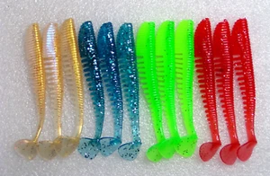 12 Stk. 11cm, Gummifische, Kunstköder, Angeln Set, Zander, Hecht, Dorsch, Neu - Bild 1 von 4