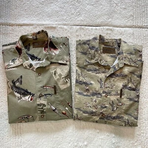 Lot of 2 Magellan Sportswear Long Sleeve Button Up Shirt Men's Size XL Fishing - Picture 1 of 11