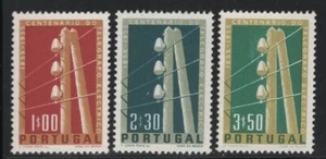 Portugal 1955 Telegraph Centennial set Sc# 813-15 mint - Picture 1 of 1