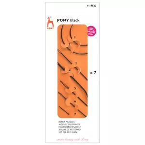 Pony Handnähenadeln: schwarz - Reparatursatz verschiedene Größen - Bild 1 von 1