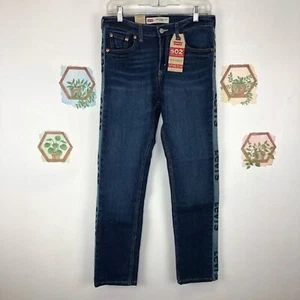 Levi’s 502 kids size 16 regular jeans taper side spell out Levi logo New w/tag - Picture 1 of 6