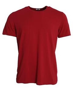 Dolce & Gabbana Logo Embroidery Cotton Crew Neck T-shirt  -  T-Shirts  - Red