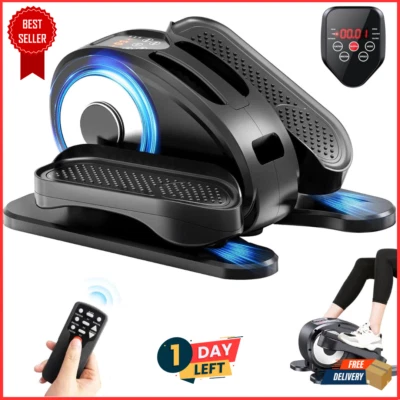 Ejercitador de piernas elípticas como se ve en la televisión, máquina elíptica debajo del escritorio, mientras está sentado Foto 1 de 4