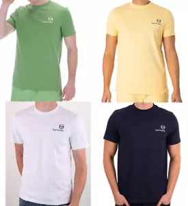 Sergio Tacchini Mens Cotton T shirt Crew Neck Retro Tshirt S M L XL 2XL 3XL 4XL - Picture 1 of 16