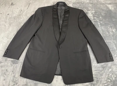 Chaqueta Esmoquin Pal Zileri 56L Gota 8 Lana Virgen Hecha en Italia Blazer Traje Negro  Foto 1 de 4