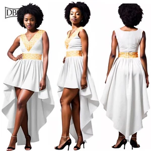 Vestido de verano para mujer sin mangas con cuello en V bordado floral vestido midi con bolsillos - Imagen 1 de 21