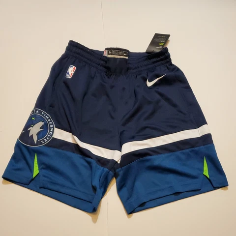 NWT Minnesota Timberwolves Blue Nike Icon Swingman Shorts Medium New With Tags Cover