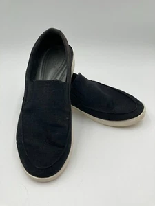 Crocs Canvas Slip-ons Womens Size 10 Black w/ White Soles - Picture 1 of 7