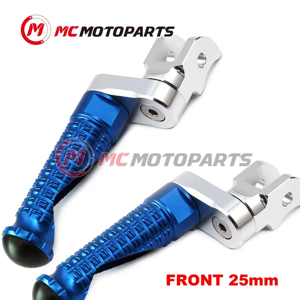 For Suzuki GSX-S1000F 15-20 19 18 17 16 MPRO 25mm Extended BLUE Front Foot Pegs — 第 1/4 张图片