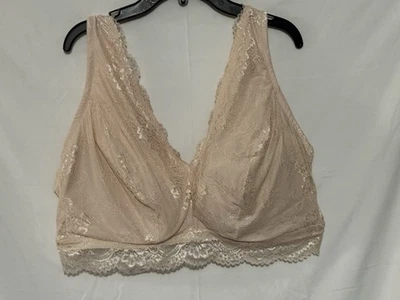 Sujetadores DREAMFIT para mujer 4X cobertura completa inalámbricos concha encaje bralette correas anchas Foto 1 de 4