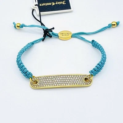 Juicy Couture B-Pave ID Teal/Light Blue Friendship Bracelet  New With Tags - Image 1 of 4
