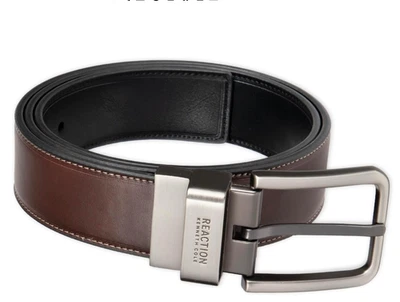 Cinturón para hombre KENNETH COLE REACTION XL 42 44 negro marrón reversible cinturón artesanal Foto 1 de 4