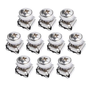 10 PACK M5 CAGE NUTS SCREW WASHING MACHINES for RACK MOUNT - Afbeelding 1 van 7
