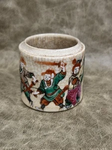 Tarro de té de porcelana de exportación china de la dinastía Qing tardía  - Imagen 1 de 8