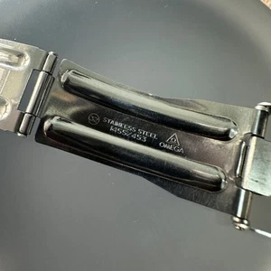 Chiusura clasp per orologio Omega 1455-453 Acciaio 18mm Seamaster 200 PreBond - Picture 1 of 7