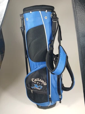 "Bolsa de pie de golf Callaway XJ Series Junior azul negro blanco - 30"" con cubierta para lluvia" Foto 1 de 4