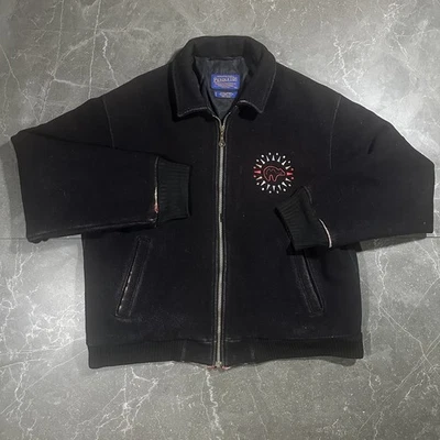 Vintage Pendleton High Grade Western Wear Black Bear Wool Jacket Made in USA - Image 1 of 4
