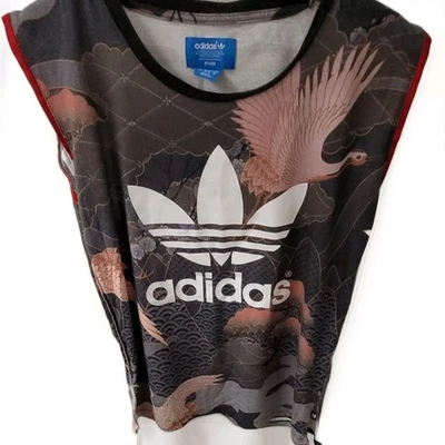 阿迪达斯 Rita Ora 无袖鸟印花 BIG XS 无袖上衣 — 第 1/4 张图片