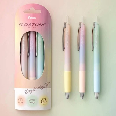 PENTEL OF AMERICA, LTD. Floatune RT Rollerball, (0.5mm) Fine Line, Bright Airy Limited Edition, 3 Pack