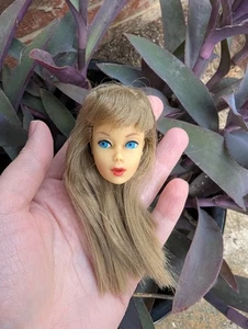 Vin. 1960s Mod Barbie Doll Head Ashy Dirty Blonde Bangs Side Glance Taylor Swift - Picture 1 of 7