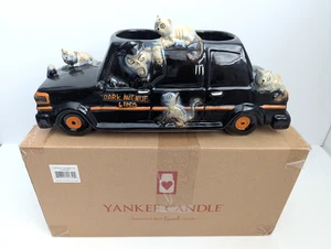 Yankee Candle Boney Bunch Dark Ave Limo Tea Light Cat Kitty Ceramic DISCONTINUED - Picture 1 of 13