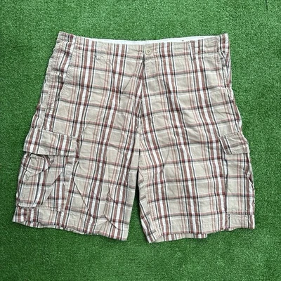 Pantalones Cortos De Colección OTB Para Hombre Carga A Cuadros Talla 38 Tostado Rojo Blanco Algodón Foto 1 de 4
