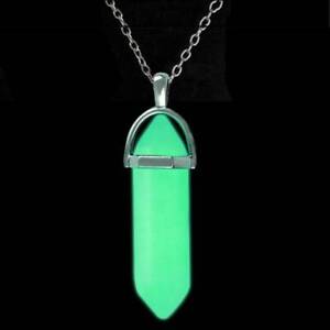 Sparkling Glow In Night Hexagonal Pendant Necklace Jewelry Gift for Women
