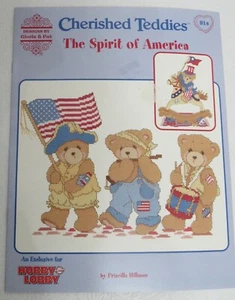 Cross Stitch Cherished Teddies The Spirit of America Patterns Book New - Picture 1 of 6