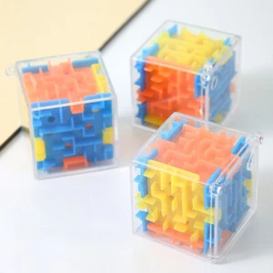 3Pcs Mini 3D Maze Puzzle Cube Ball Game Kid Educational Toys Funny Party Gift - Picture 1 of 6