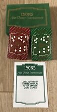 A twin pack of Cartamundi Lyons After Dinner Entertainment Playing Cards