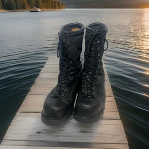 Hall's Men's 350W 12” Waterproof Steel Toe  Lineman Boots Made In USA 11.5 EE - Picture 1 of 22