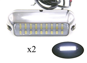 Pactrade Marine 2 Stück Boot Ponton SS316 weiß 27 LED Unterwasserlicht 3 3/4" - Bild 1 von 7