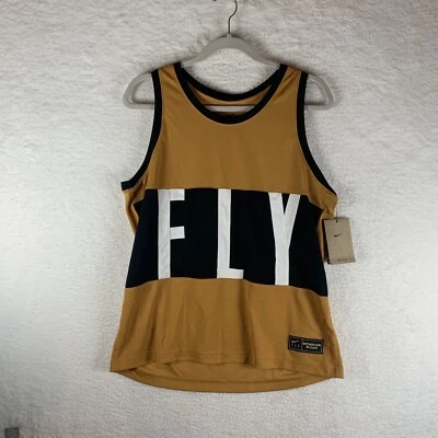 Nike Swoosh Fly Basketball Jerseys Women's Medium Brown Dri-Fit Tank Top 7091 - Image 1 of 4