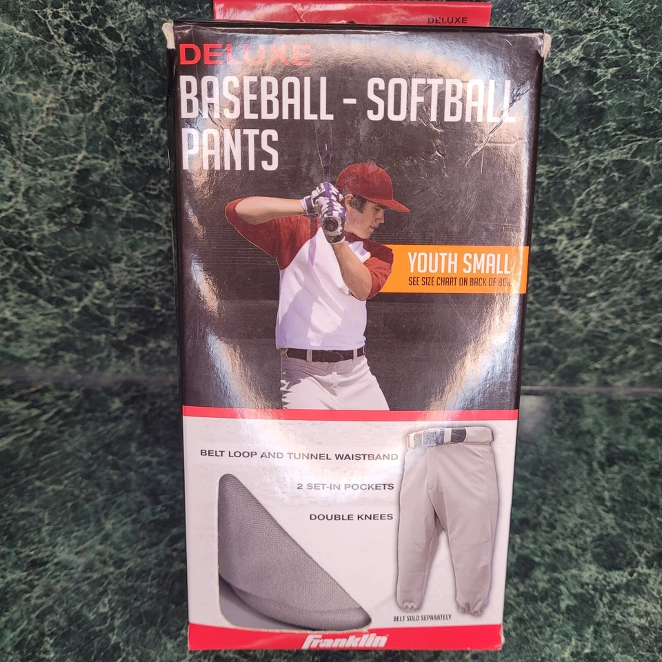 Franklin Sports 10366 Youth Classic Small Fit Deluxe Baseball Pants Gray