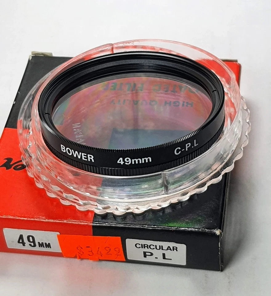 49mm Bower Circular Polarizer CPL Glass Lens Filter P-CL 49 mm 49 PL-C Japan - Image 1 of 4