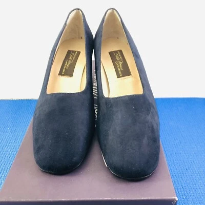 NUEVO Zapatos de salón Sesto Meucci para mujer EE. UU. 5,0 M Philly azul marino gamuza cuero nuevos en caja Foto 1 de 4