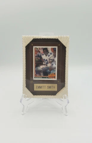 1991 upper deck Emmitt Smith Team MVP Sealed 4X6 SCA Plaque Cover