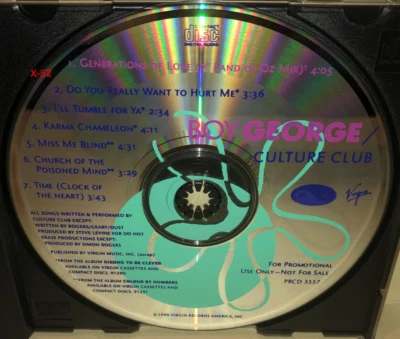 Boy George Culture Club CD Generations of Love 7 track promo Karma Chameleon Foto 1 de 3