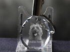 Terrier australien, porte-clés rond, en cristal, qualité, Crystal Animals FR