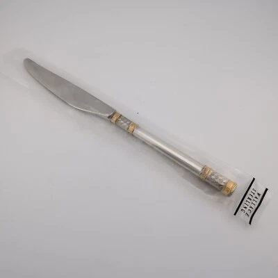 Wallace Golden Aegean Weave Sterling Silver Dinner Knife 9 1/4" - New in Package - Image 1 of 2