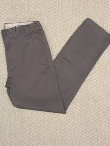 crewcuts jcrew boys sz 10 gray chino pants - Picture 1 of 3