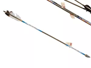 Freccia lunga 37" autentica nativa americana Navajo indiana dipinta punta di freccia con certificato di autenticità - Foto 1 di 9