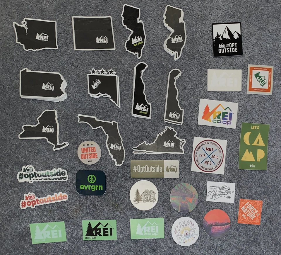 Authentic Rei Stickers - Your Choice (31 Choices)