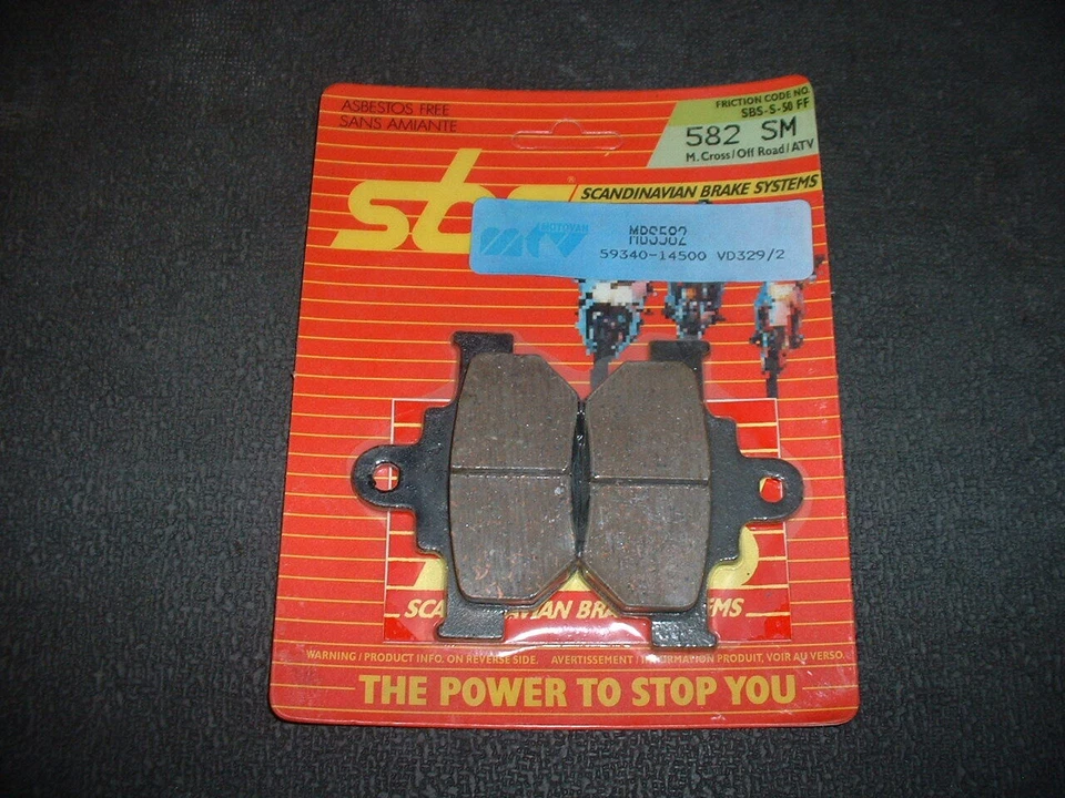 Pastillas de freno SBS 582SM, aptas para Suzuki RM125, RM250, DR500, DR600, SP600 Foto 1 de 1